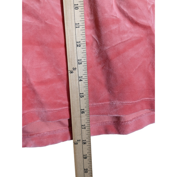 Ava & Viv Shorts Velvet 1X High Rise Pull On Lounge Stretch Waist Pockets‎ Coral - Picture 9 of 11